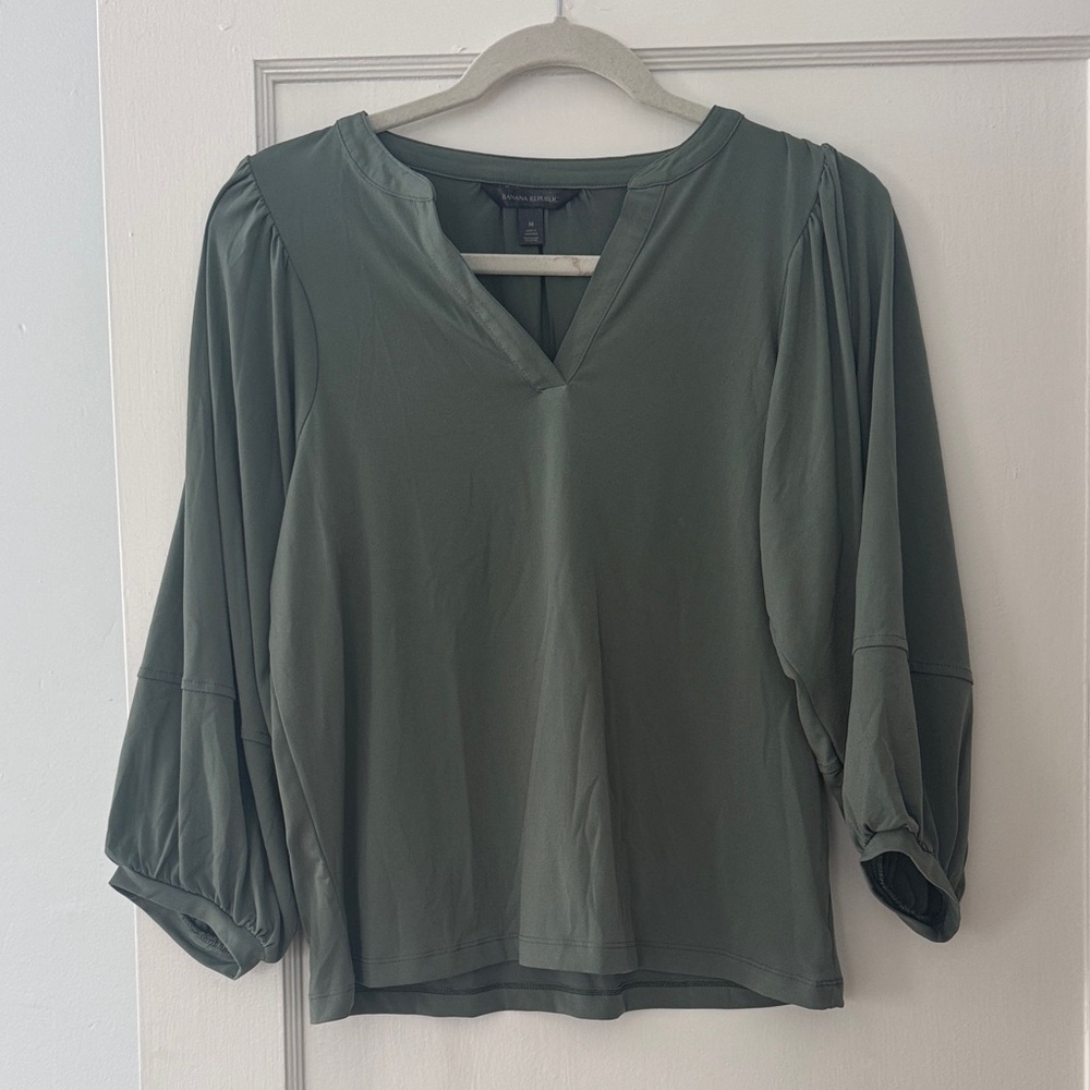 Banana Republic Olive Green Blouse